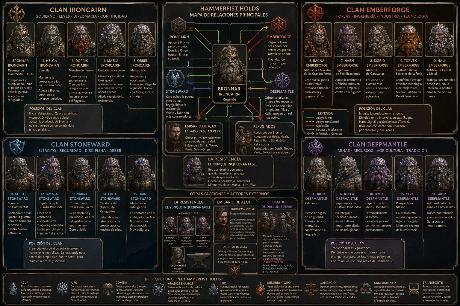Mapa relacional de Hammerfist Holds